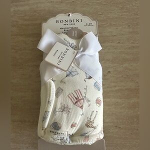 Bonbini Baby Muslin Blanket with New York Circus Animal Print